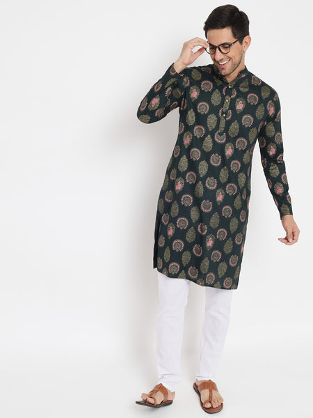 Mudita Pure Cotton Printed Kurta For Men 5