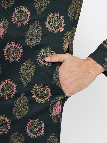 Mudita Pure Cotton Printed Kurta For Men 6