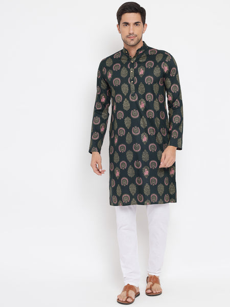 Mudita Pure Cotton Printed Kurta For Men