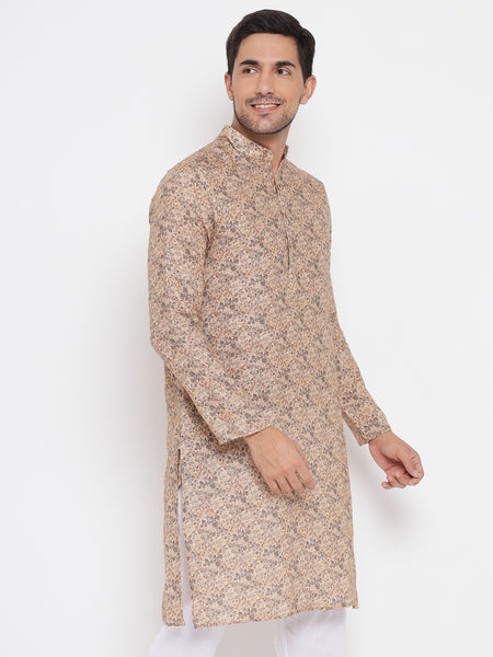 Nafs Pure Linen Printed Kurta For Men 3