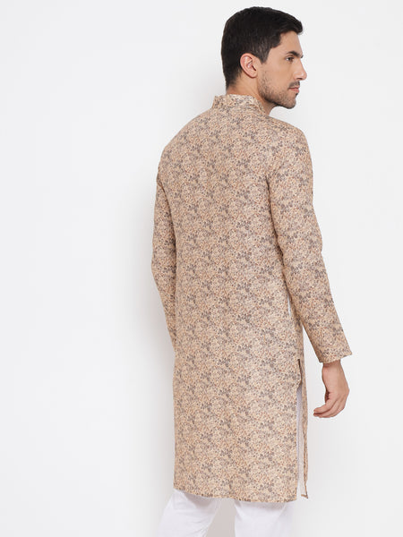 Nafs Pure Linen Printed Kurta For Men 4