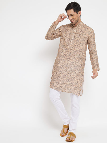 Nafs Pure Linen Printed Kurta For Men 5
