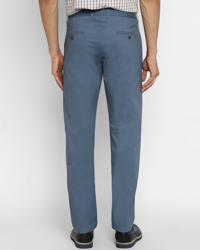 Steel Blue Colour Cotton Pants For Men – Prime Porter