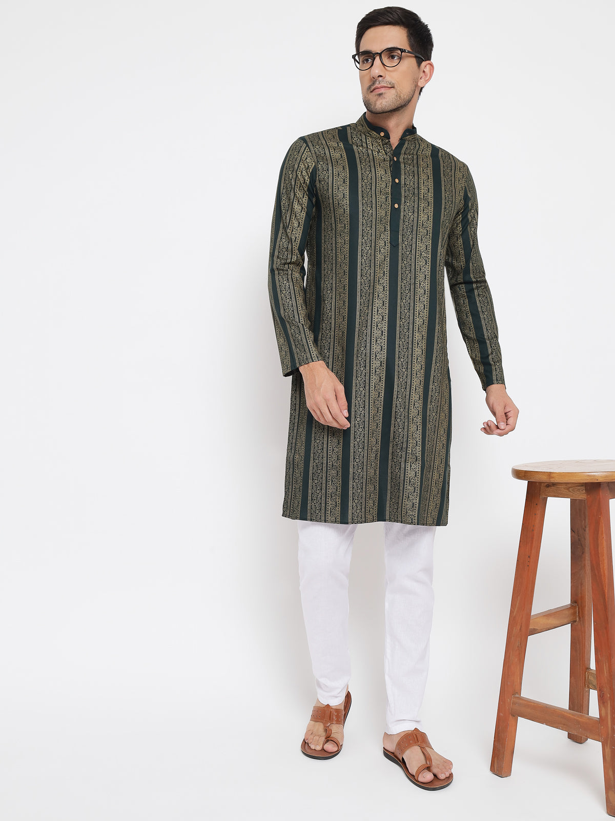 Raabta Pure Cotton Printed Kurta For Men