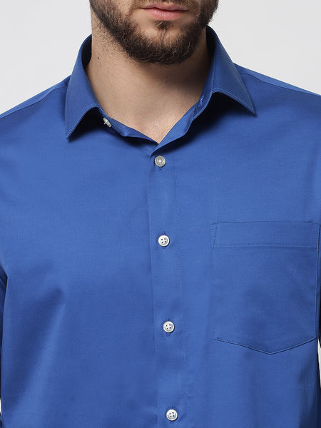Royal Blue Colour Cotton Shirt For Men 5