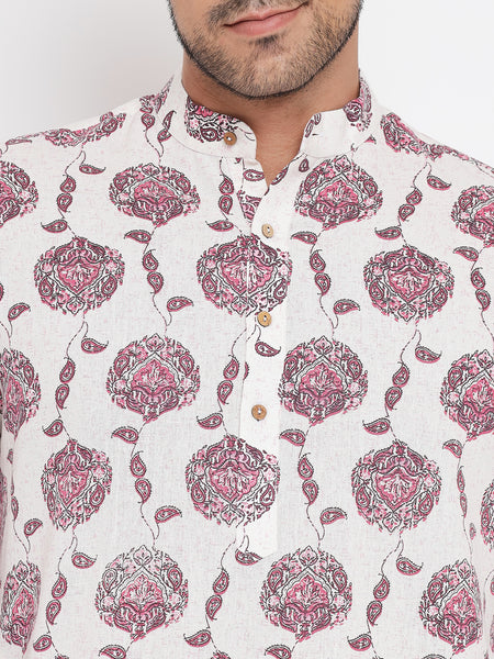 Tabbasum Pure Cotton Printed Kurta For Men 5