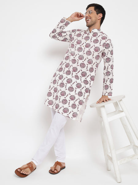 Tabbasum Pure Cotton Printed Kurta For Men 6