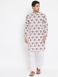 Tabbasum Pure Cotton Printed Kurta For Men 