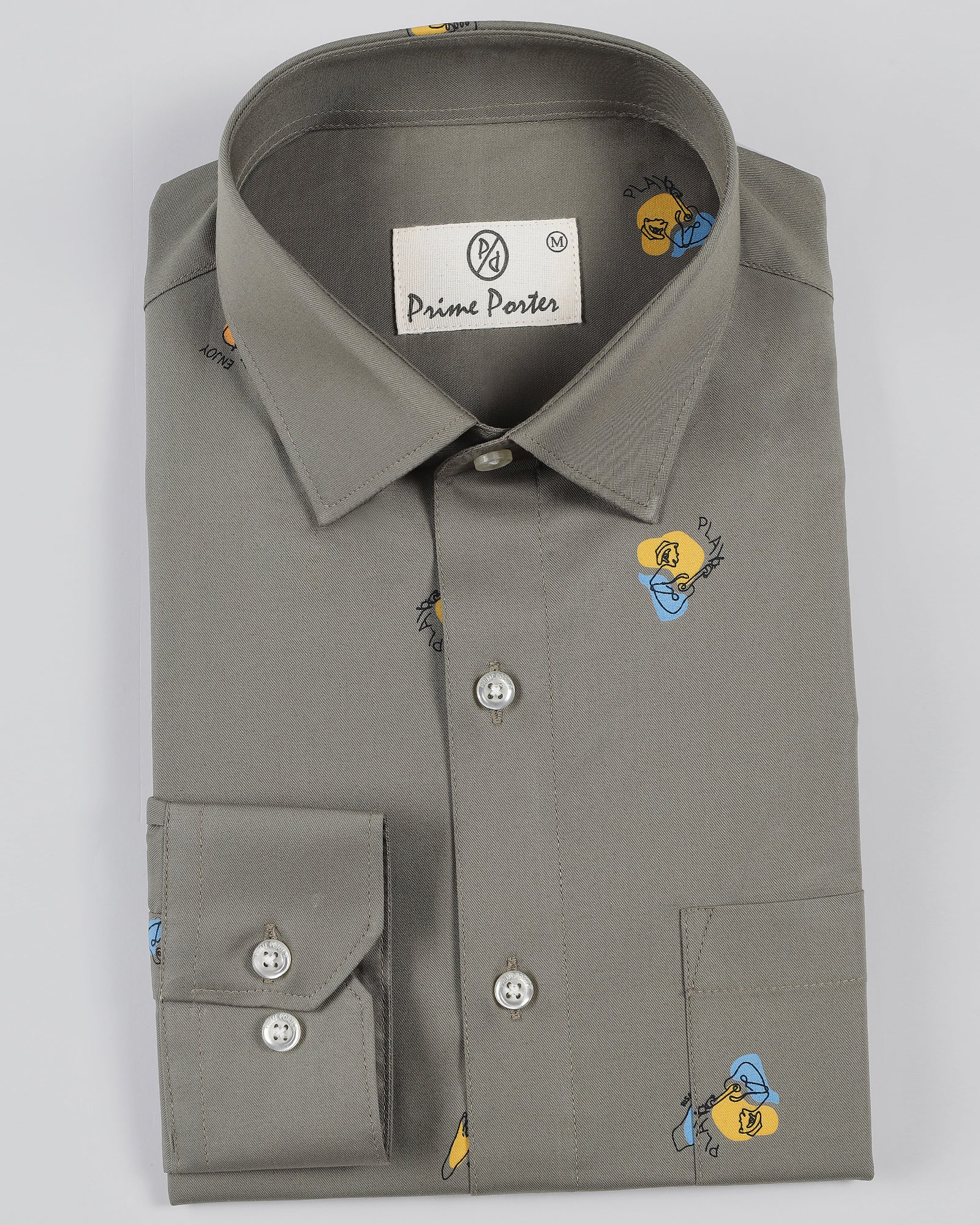 Vacay Olive Green Colour Printed Shirt For Men