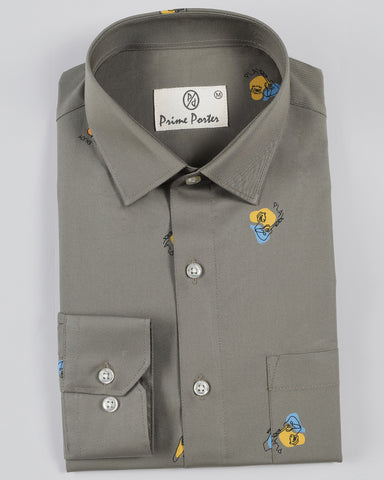 Vacay Olive Green Colour Printed Shirt For Men
