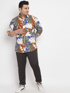 Abstract Printed Shirt For Men Plus 