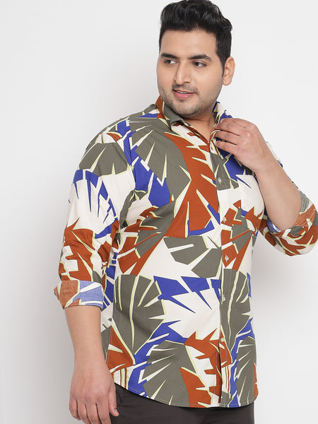 Abstract Printed Shirt For Men Plus 2