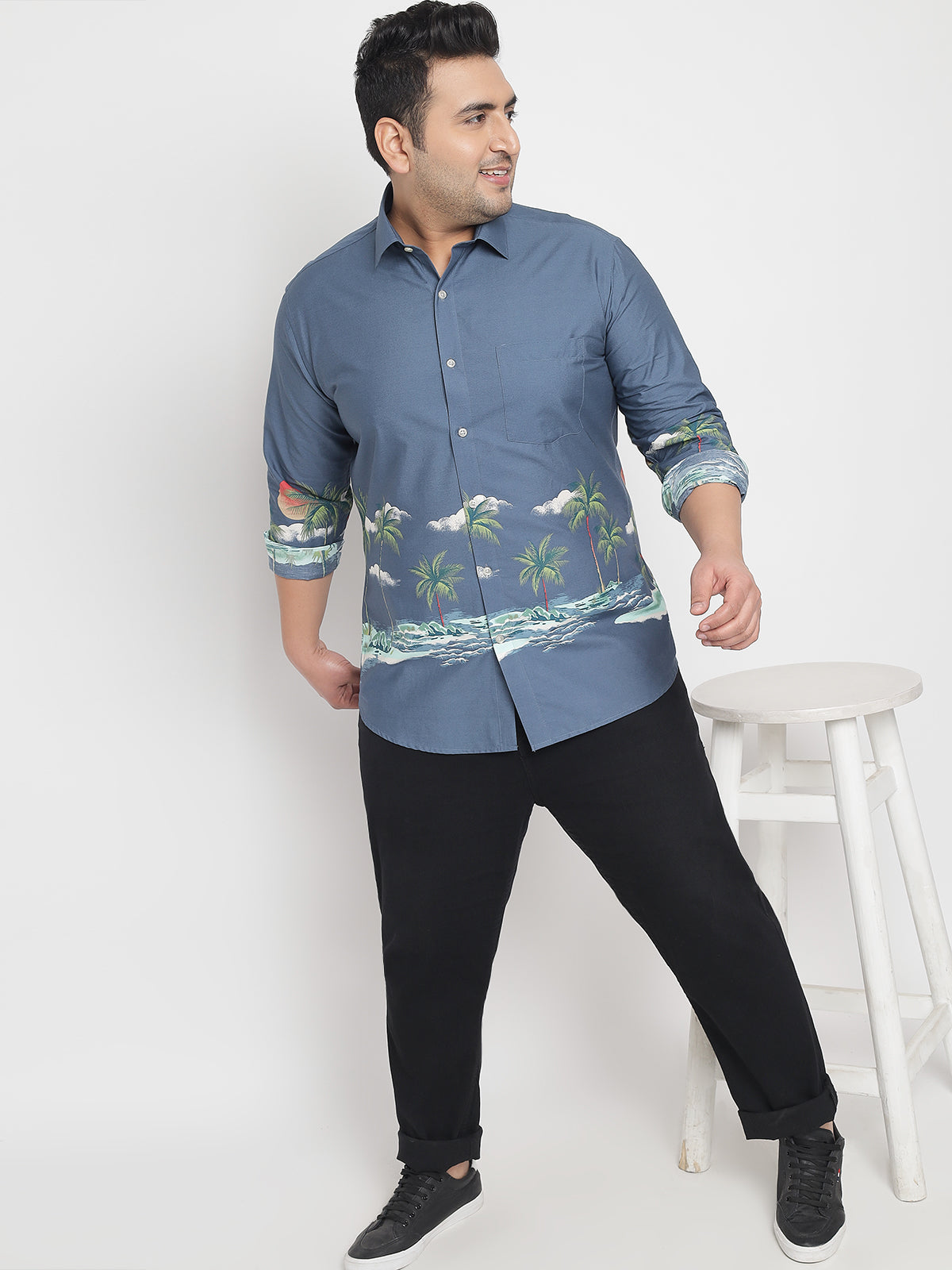 Beach Printed Shirt For Men Plus