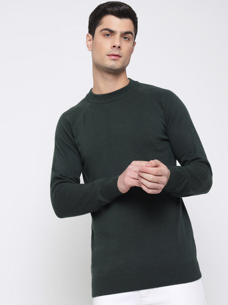 Bottle Green Basic Soft Sweater