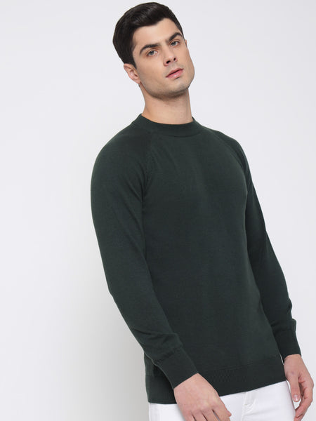 Bottle Green Basic Soft Sweater