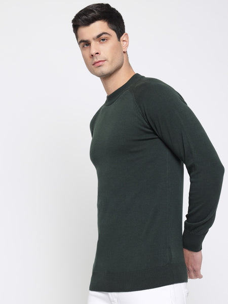 Bottle Green Basic Soft Sweater