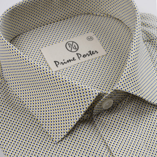 Bumble Yellow Coloured Printed Shirt For Men 2