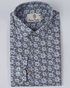 Confetti Light Blue Coloured Flower Printed Shirt For Men