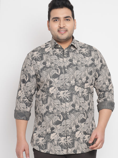 Fern Printed Shirt For Men Plus 4