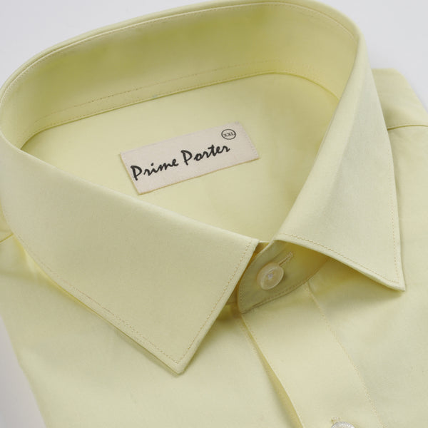 Lemon Light Yellow Coloured Formal Shirt For Men 1