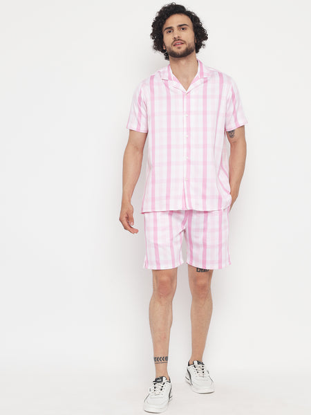 Mimi Pink Coloured Checkered Co-Ords Set 2