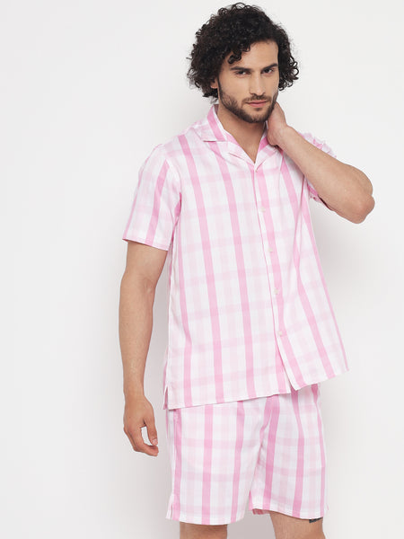 Mimi Pink Coloured Checkered Co-Ords Set 3