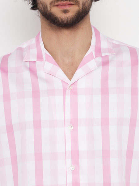 Mimi Pink Coloured Checkered Co-Ords Set 7