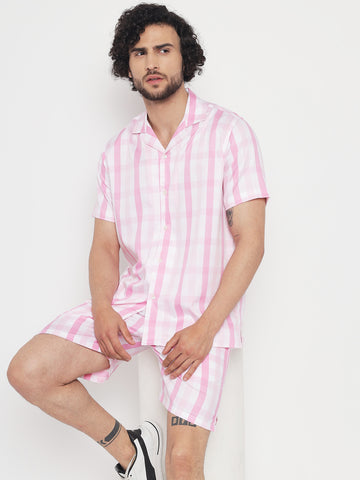 Mimi Pink Coloured Checkered Co-Ords Set