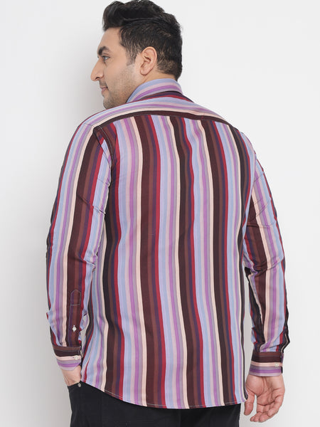 Multicolour Striped Shirt For Men Plus 6