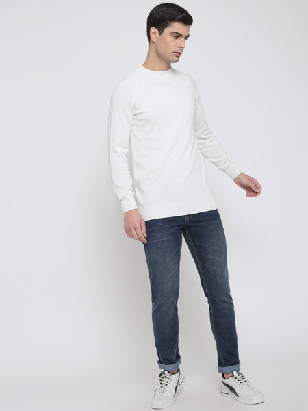 Off White Basic Sweater For Men 1