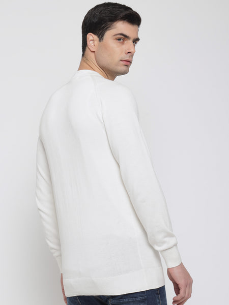 Off White Basic Sweater For Men 4