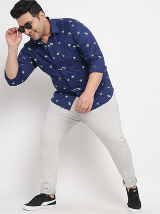 Palm Tree Printed Shirt For Men Plus 1
