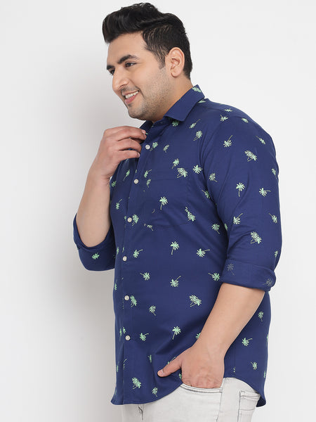 Palm Tree Printed Shirt For Men Plus 2