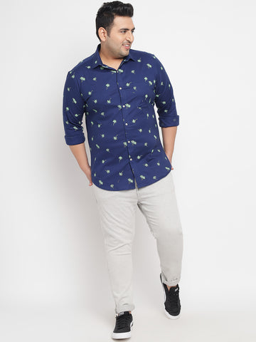 Palm Tree Printed Shirt For Men Plus 