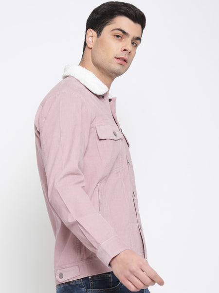 Pink Corduroy Jacket For Men 2