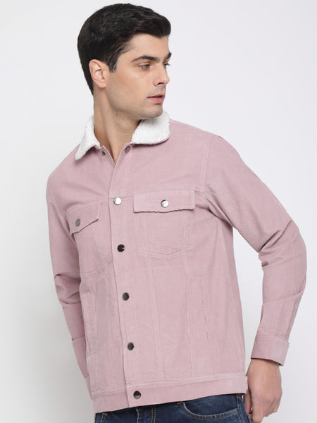 Pink Corduroy Jacket For Men 3