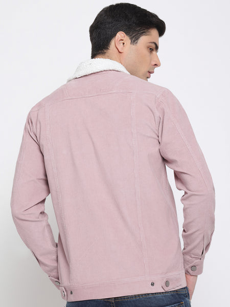 Pink Corduroy Jacket For Men 4