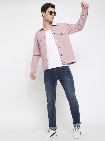 Pink Corduroy Jacket For Men 6
