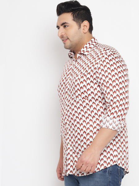 Pixel Printed Shirt For Men Plus 3