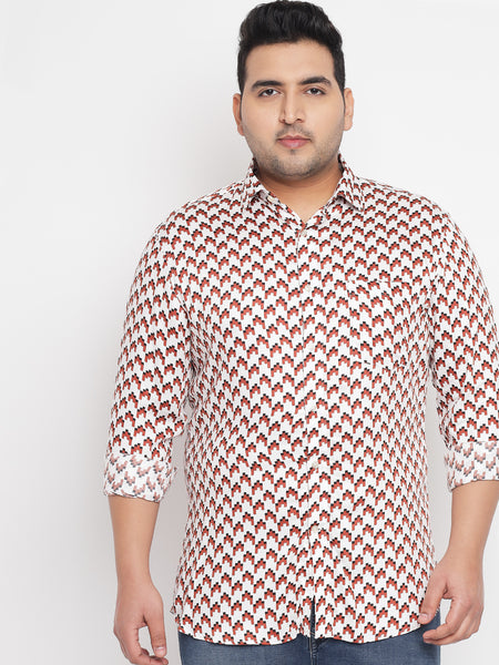 Pixel Printed Shirt For Men Plus 4