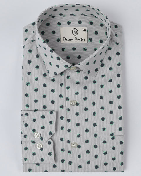 Shrub Green Coloured Leaves Printed Shirt For Men