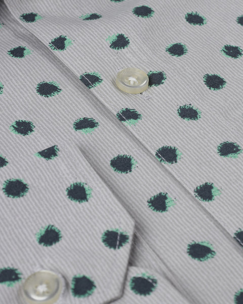 Shrub Green Coloured Leaves Printed Shirt For Men 2